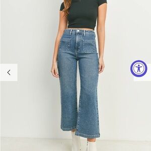 The Sailor Pocket Wide Leg Jeans by JUST BLACK DENIM - Size 28